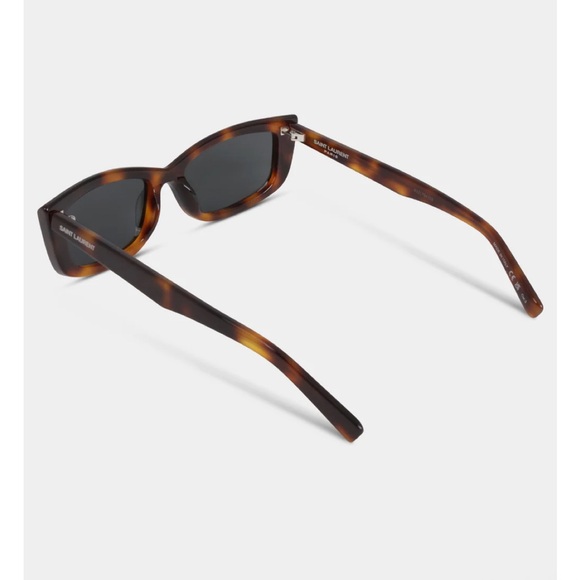Saint Laurent 658 CAT EYE ACETATE SUNGLASSES‎ MEDIUN HAVANA/BLACK main image 9
